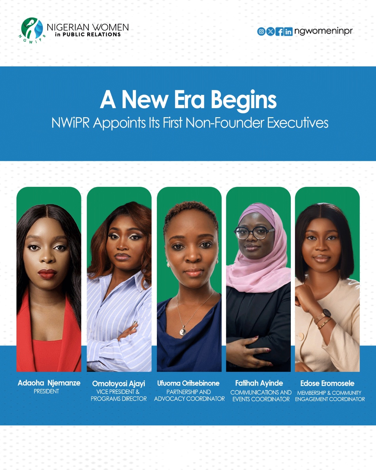 Nigerian Women in PR Appoints First Non-Founder Executive Leadership Team